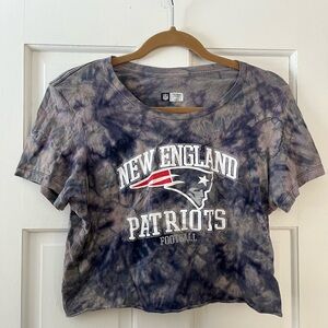 Patriots football crop tie dye tshirt unique